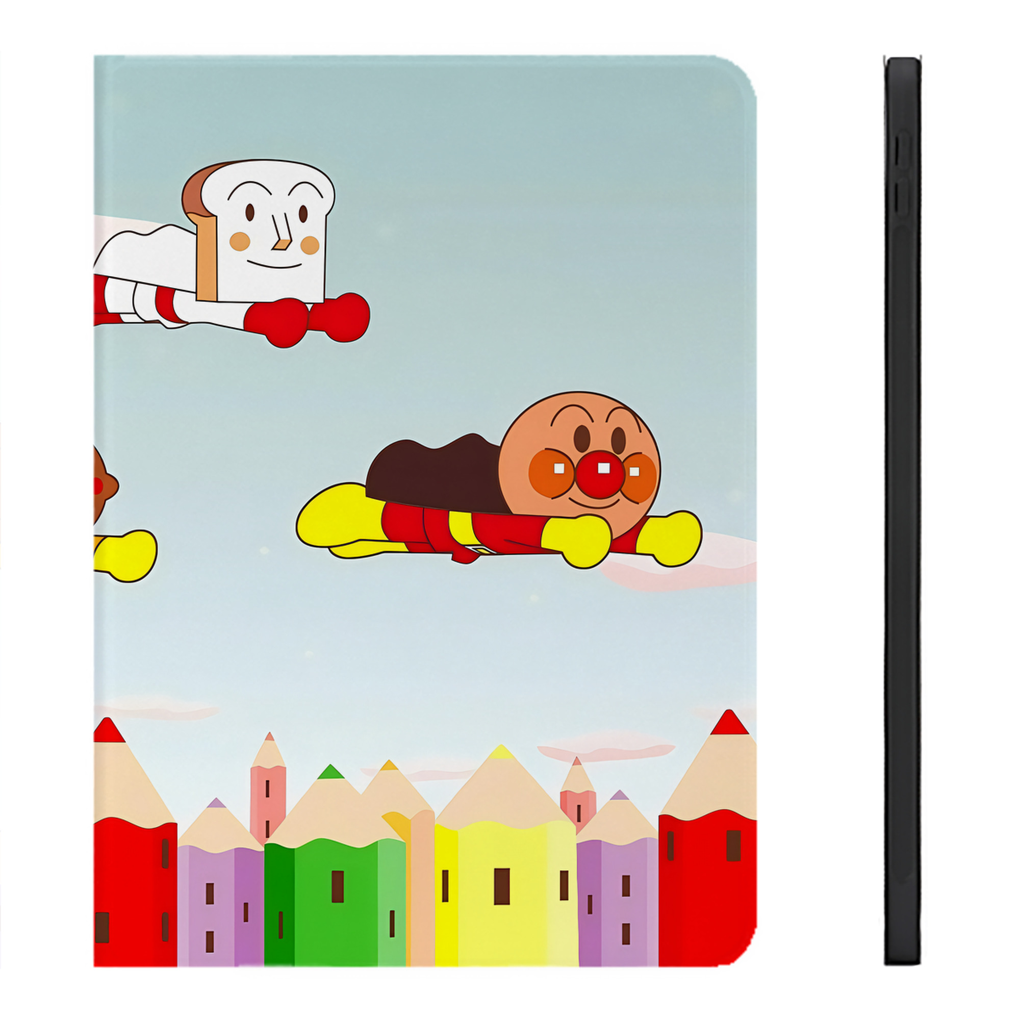 （画像用） アンパンマン Anpanman IPadケース ペンホルダー付き ブックスタイルデザイン